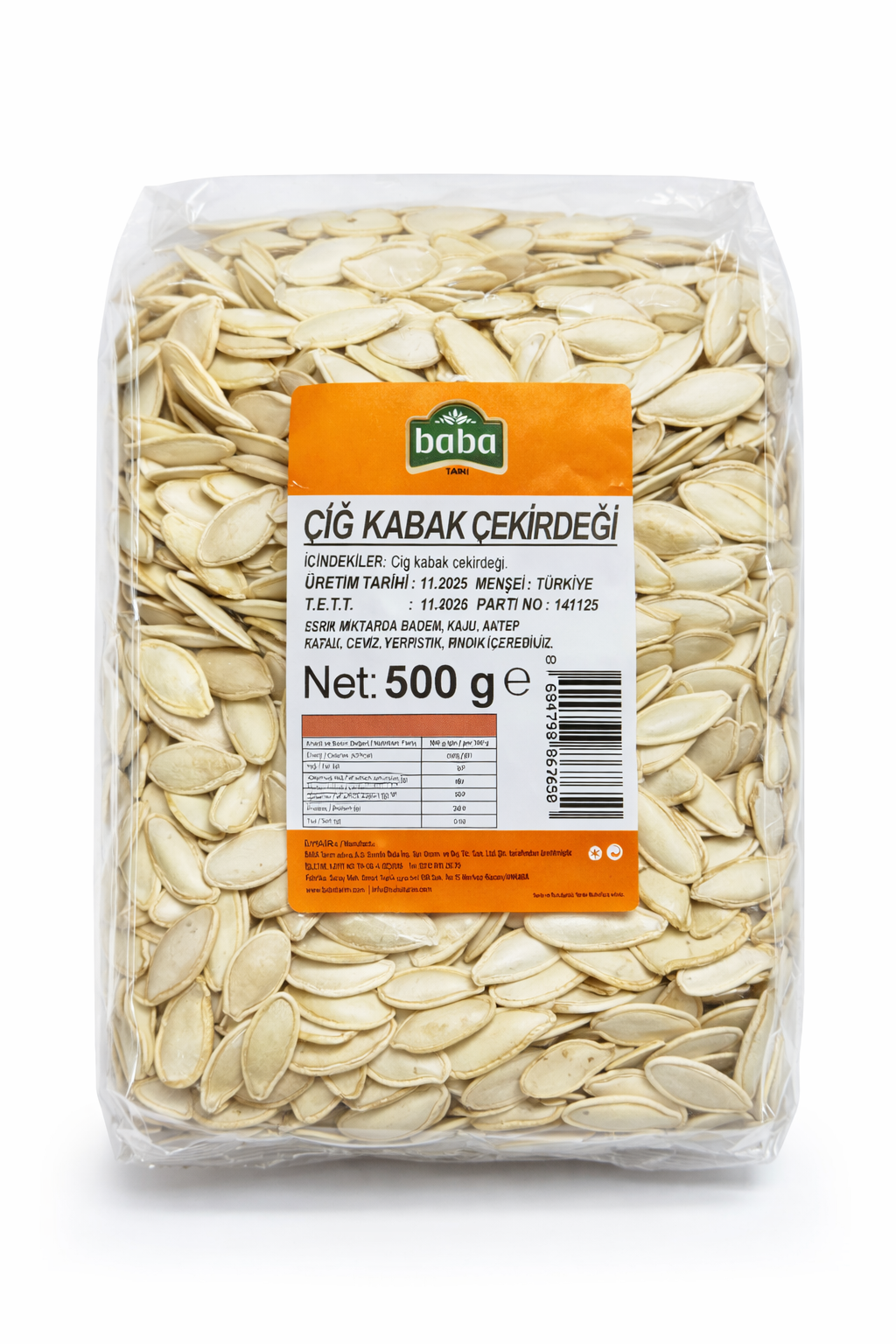 ÇİĞ KABAK ÇEKİRDEĞİ 500 g